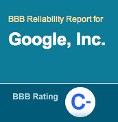 Google's Poor BBB Rating.
