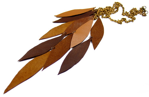 Autumnal leather jewelry