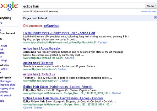 eclips google results