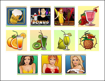 free A Night Out slot game symbols