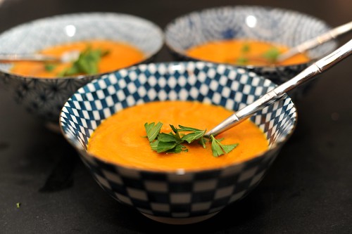 spiced butternut squash and carrot soup