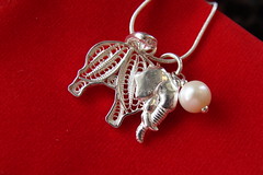 Elephant and Pearl Necklace