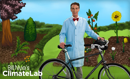 Bill Nye's Climate Lab-Bill with Bike