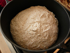 Unbaked dough in a pot