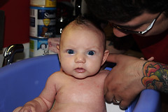 Day 42 : Bath Time with Daddy