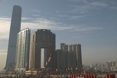 Een skyline van Hong Kong