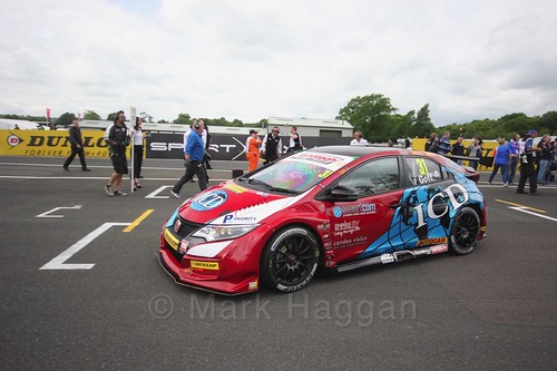 Jack Goff on the BTCC grid at Oulton Park, May 2017