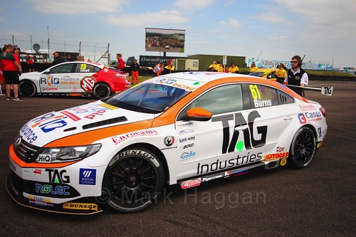 Will Burns on the grid at the Thruxton BTCC weekend, May 2017