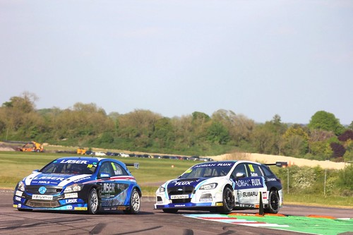 Aiden Moffat and Ashley Sutton at the Thruxton BTCC weekend, May 2017