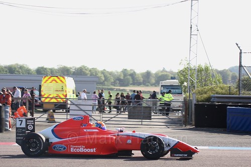 Alex Quinn in British Formula Four at Thruxton, May 2017