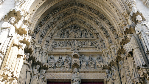 Amiens Cathedral, right portal tympanum