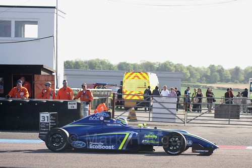 Logan Sargeant in British Formula Four at Thruxton, May 2017