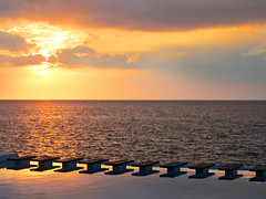 Sunset and Steps Over the Water, Havana Cuba