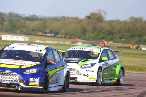 Stephen Jelley and Josh Cook at the Thruxton BTCC weekend, May 2017