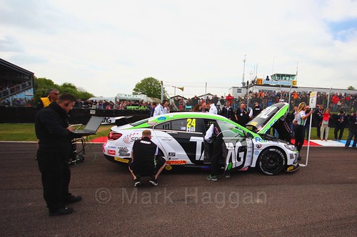 Jake Hill on the grid at the Thruxton BTCC weekend, May 2017