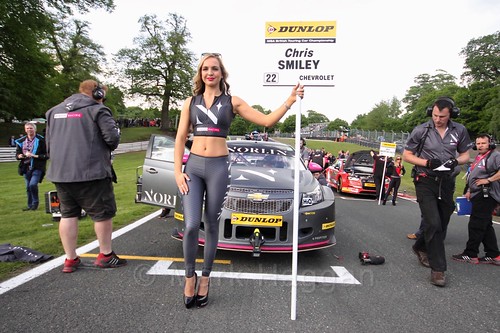 Chris Smiley on the BTCC grid at Oulton Park, May 2017