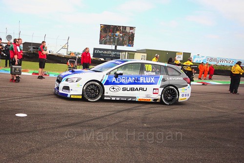 Ashley Sutton on the grid at the Thruxton BTCC weekend, May 2017
