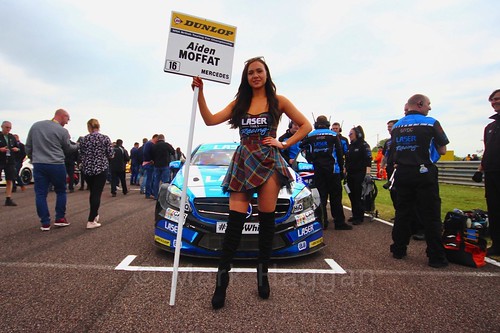 Aiden Moffat on the grid at the Thruxton BTCC weekend, May 2017