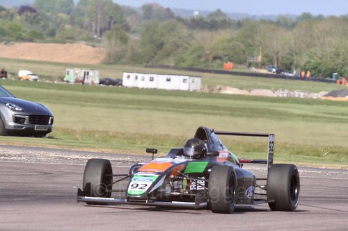 Zhuo Cao in British Formula Four at Thruxton, May 2017