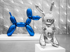 Blue Dog + Silver Bunny