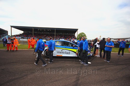 Stephen Jelley on the grid at the BTCC Thruxton weekend, May 2017