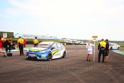 Stephen Jelley on the grid at the BTCC Thruxton weekend, May 2017