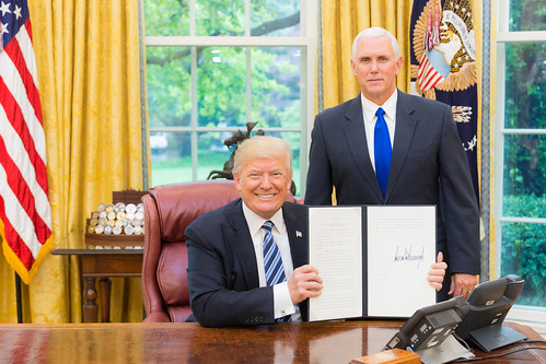 President Trump is joined by Vice Presid by The White House, on Flickr