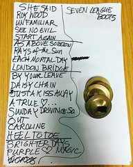 This was our #setlist for Bewdley. #shesaidshesaid (our version) soon to be out on #Whirligig #britpop #thebeatles #coverversion came off well. Our song #roywood was a favorite in Bewdley. What a fun evening at @musicinthehallbewdley Have a groovy night a