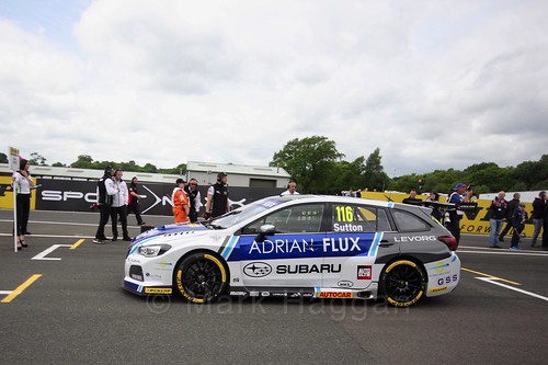 Ashley Sutton on the BTCC grid at Oulton Park, May 2017
