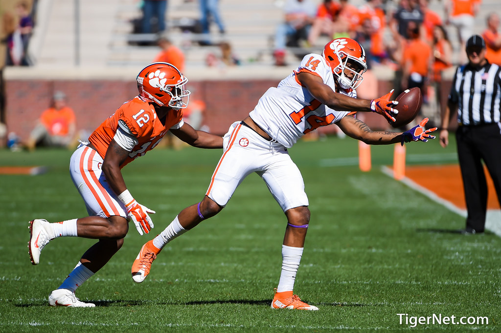 Clemson Football Photo of Diondre Overton and springgame and orangeandwhitegame