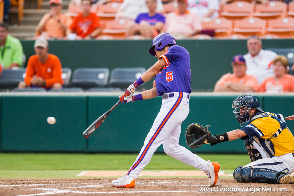 Clemson Baseball Photo of Chase Pinder and uncg