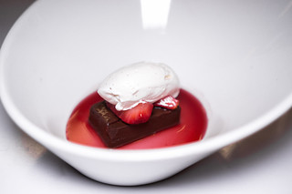 Chocolate and Strawberries - chocolate, sangria strawberries, vanilla whipped cream