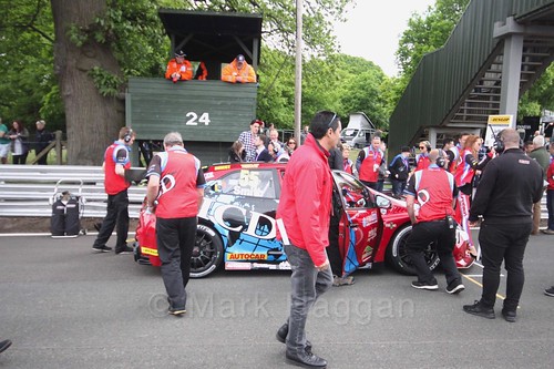 Jeff Smith on the BTCC grid at Oulton Park, May 2017