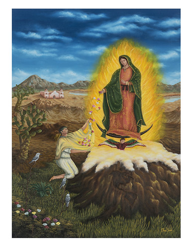 Autor: FIDEL SERAPIO BLAS BALDERAS, Santa María de Guadalupe Emperatriz de América  60 x40 cm