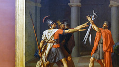 David, Oath of the Horatii (detail)