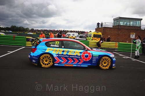 Andrew Jordan on the grid during the BTCC weekend at Croft, June 2017