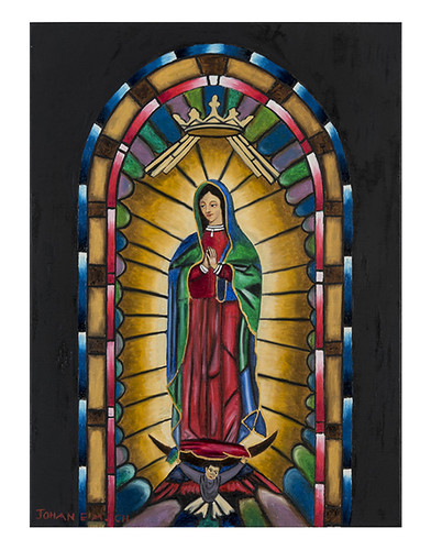Autor: JOHAN ERIK MORENO CHAVEZ, Virgen de Guadalupe  40x50 cm