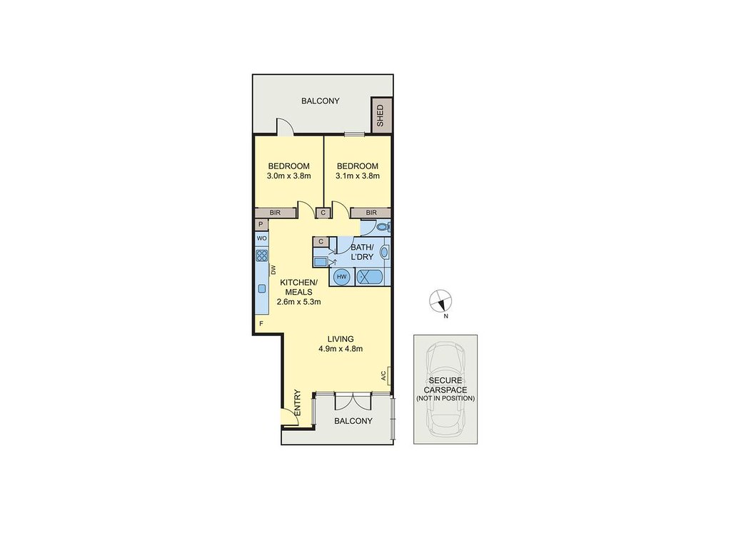 61/120 Sturt Street floorplan