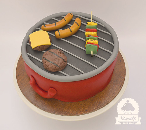 Barbeque party cake