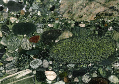 Marinace Green Granite (polymict metaconglomerate) (Ouricuri do Ouro Formation, Mesoproterozoic, ~1.6-1.7 Ga; Bahia, Brazil) 6
