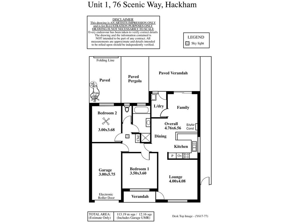 1/76 Scenic Way, Hackham SA 5163 floorplan