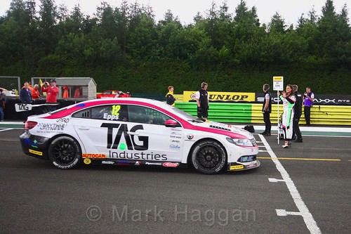 Mike Epps on the BTCC grid at Croft, June 2017