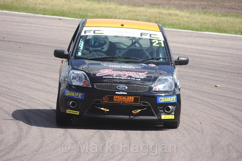Nathan Edwards in the Fiesta championship Class C at Rockingham, June 2017