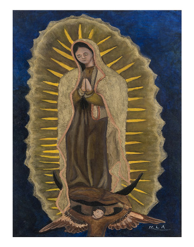 Autor: MIRIAM LUNA ARIZMENDI, Virgen de Guadalupe  80x50 cm