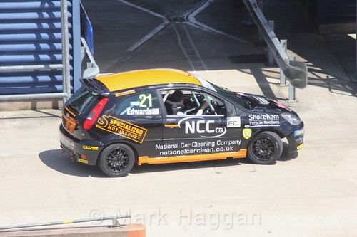 Nathan Edwards in the Fiesta championship Class C at Rockingham, June 2017