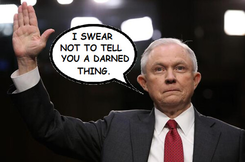 Jeff Sessions Testifies.  Could get away with it before the Senate.  Could not in a room with Mueller investigators, armed with who knows what sworn testimony from others.