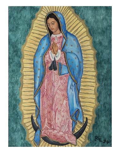Autor: ROSA MA ESCALANTE BEREA, Virgen de Guadalupe  40x30 cm