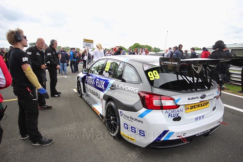 Jason Plato on the grid before the first BTCC race at Oulton Park, May 2017