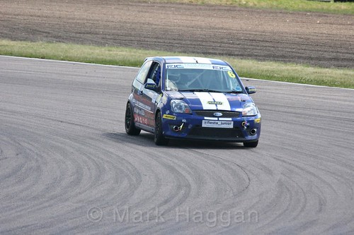 Scott Cansdale in the Fiesta Junior championship at Rockingham, June 2017