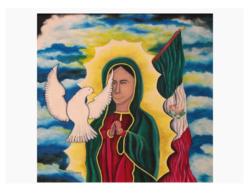 Autor: JUAN CARLOS MORAN MENJIVAR, La Virgen Mexicana  45x49 cm